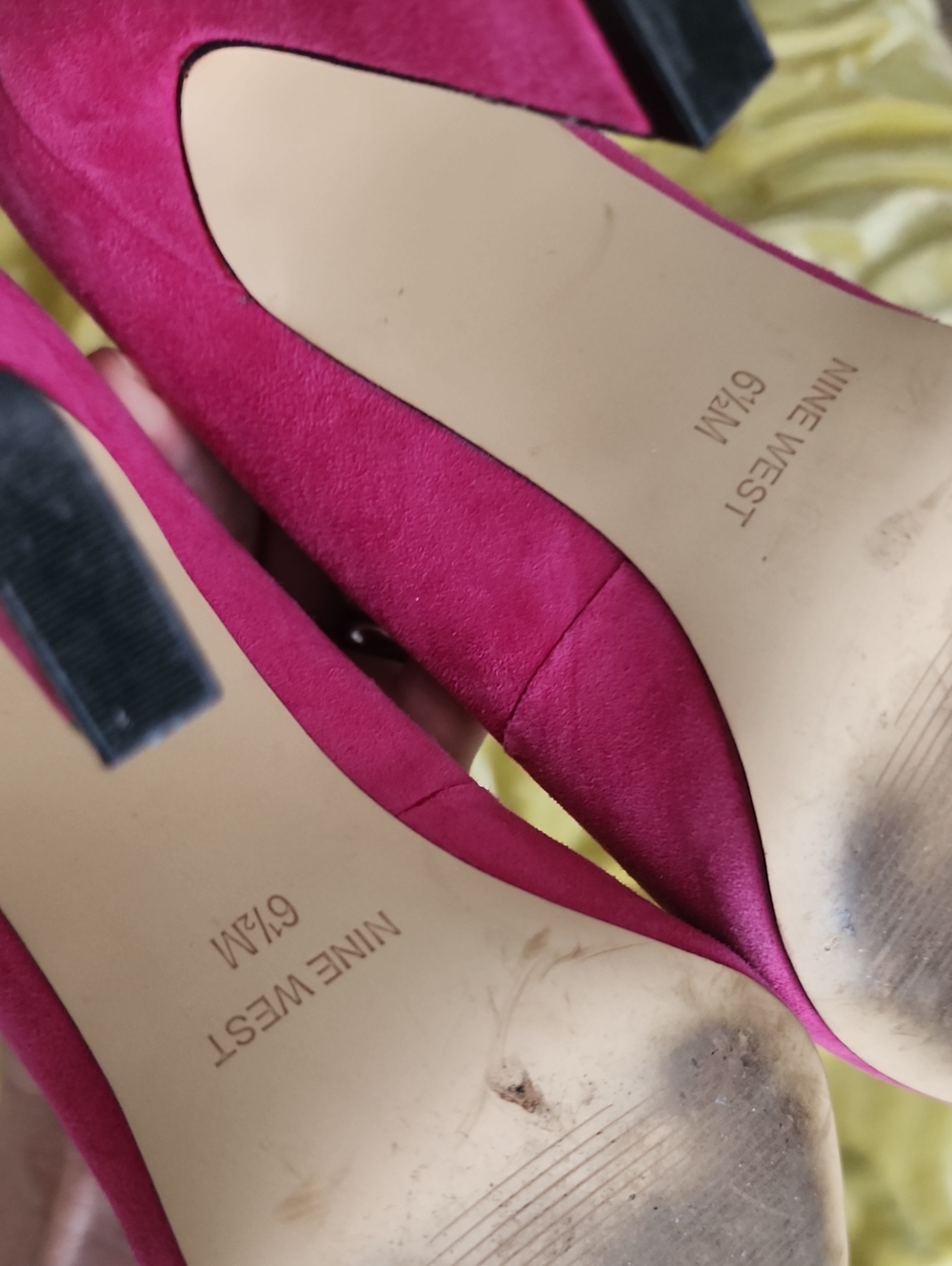 Nine West Pink Suede Heels Size 6.5 - Picture 6 of 8
